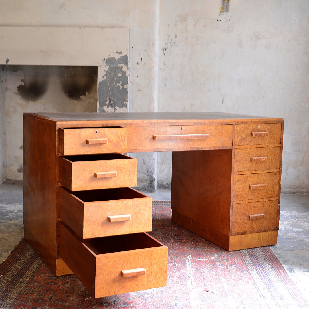 Art Deco Pedestal Desk