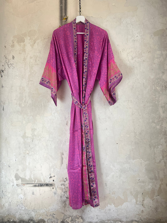 Long Vintage Silk Kimono