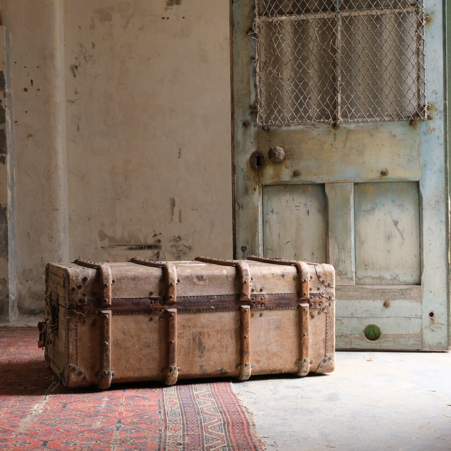 1920’s Vellum Cabin Trunk by luxury French maker Au Depart