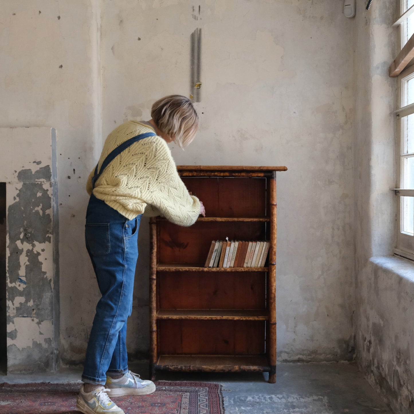 19thC Tortoiseshell Bamboo & Seagrass Bookshelves