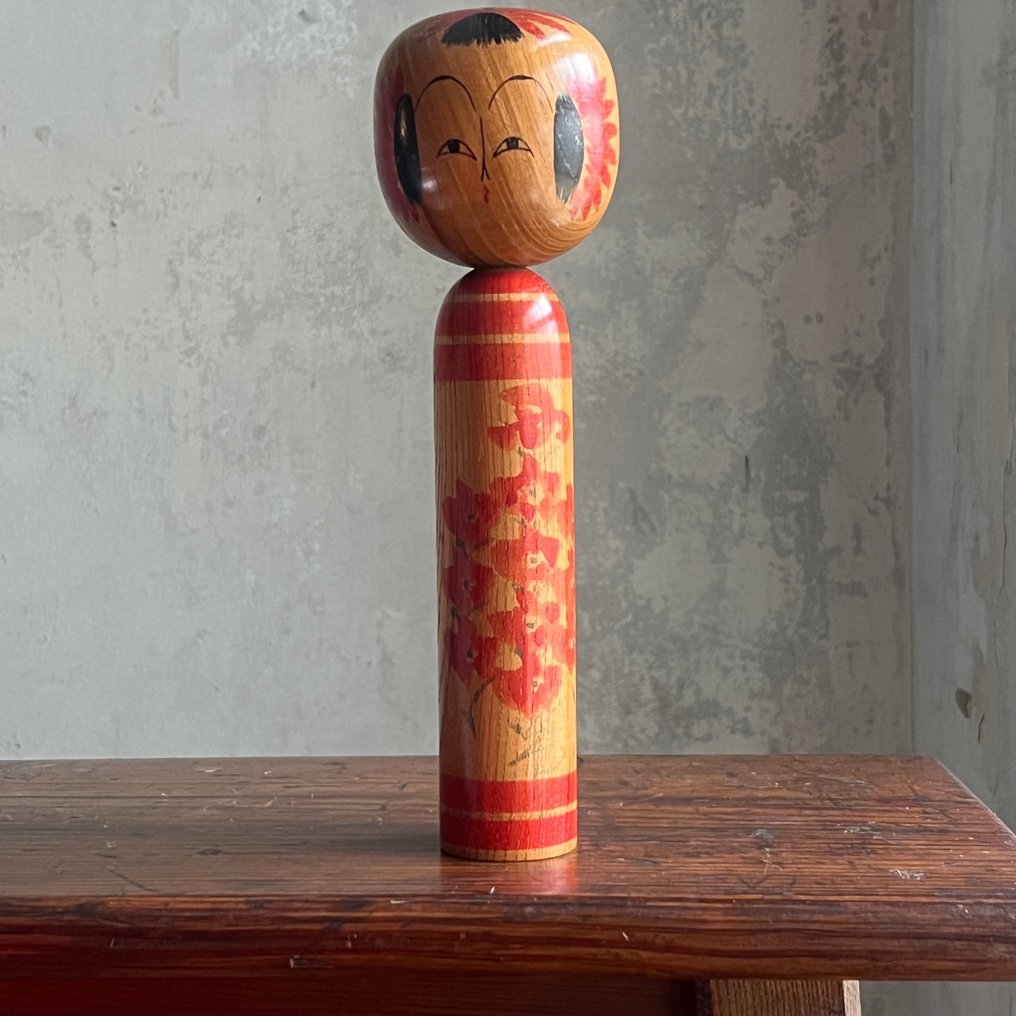 Traditional Japanese Folk Art Kokeshi Doll - Blossom