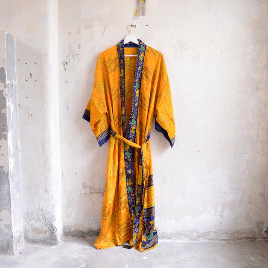 Long Vintage Silk Kimono