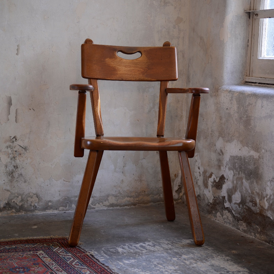 Early 20thC Brutalist Carver Chair - Imperial Rattan Co, Canada