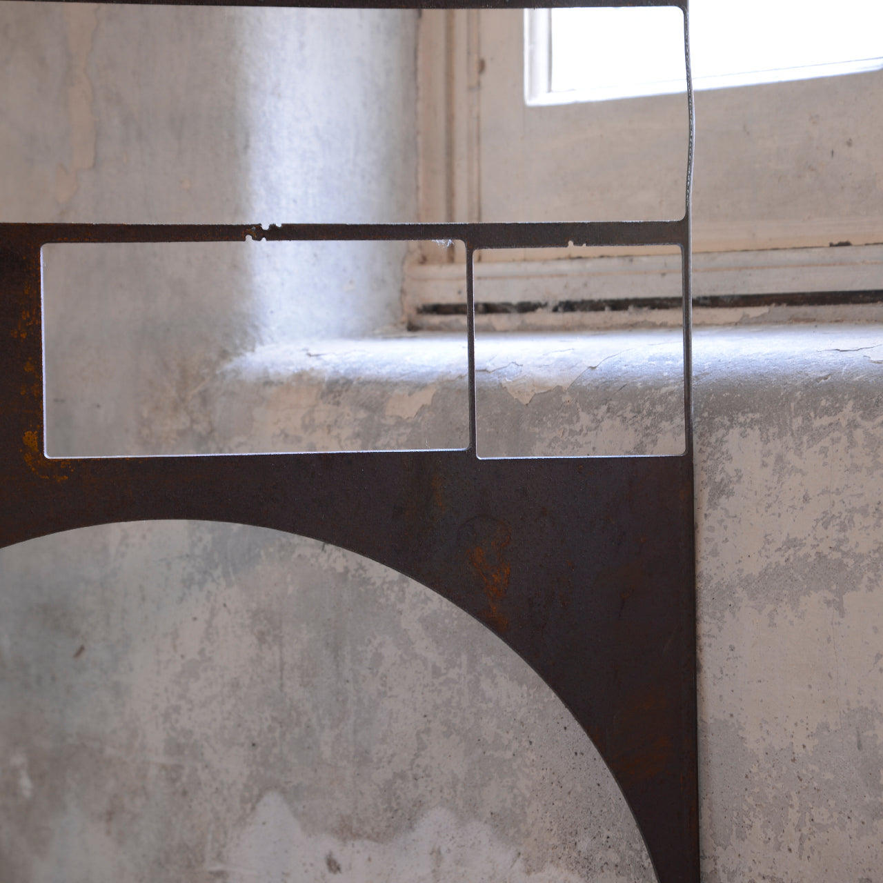 Steel Art Piece - Square & Circle