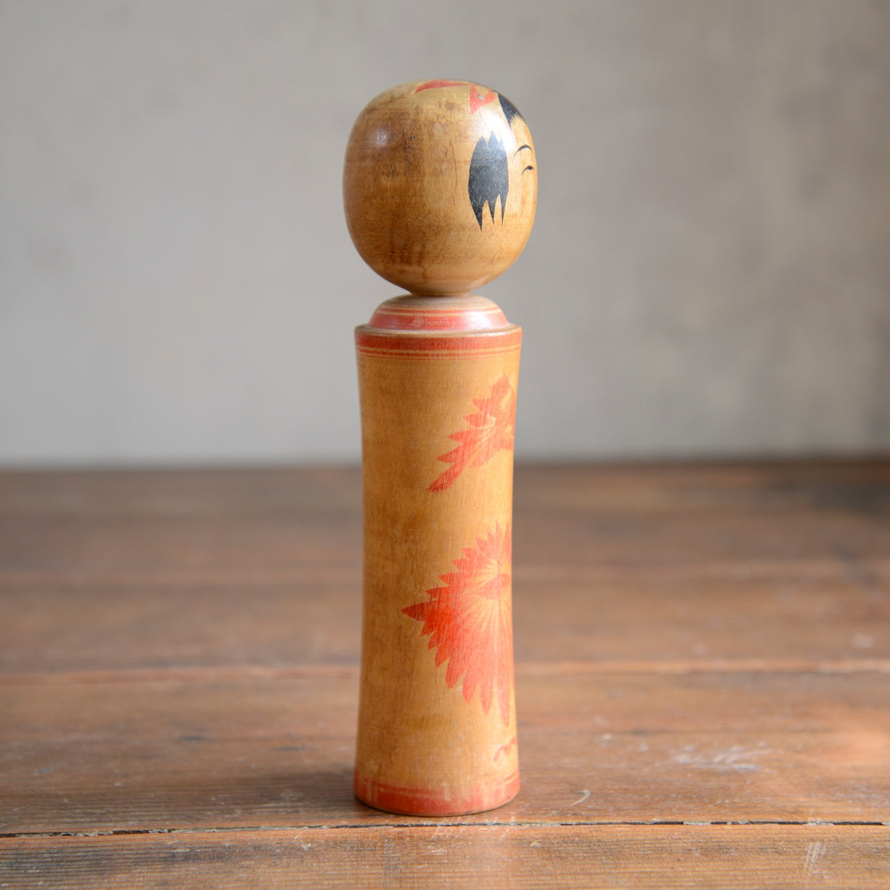 Set of 3 Traditional Japanese Folk Art Kokeshi Dolls