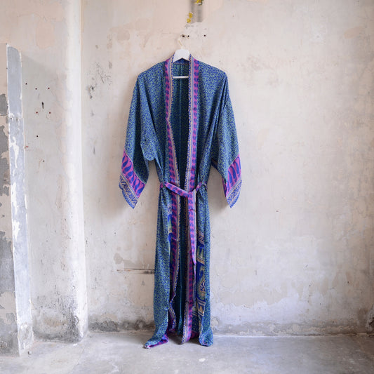 Long Vintage Silk Kimono