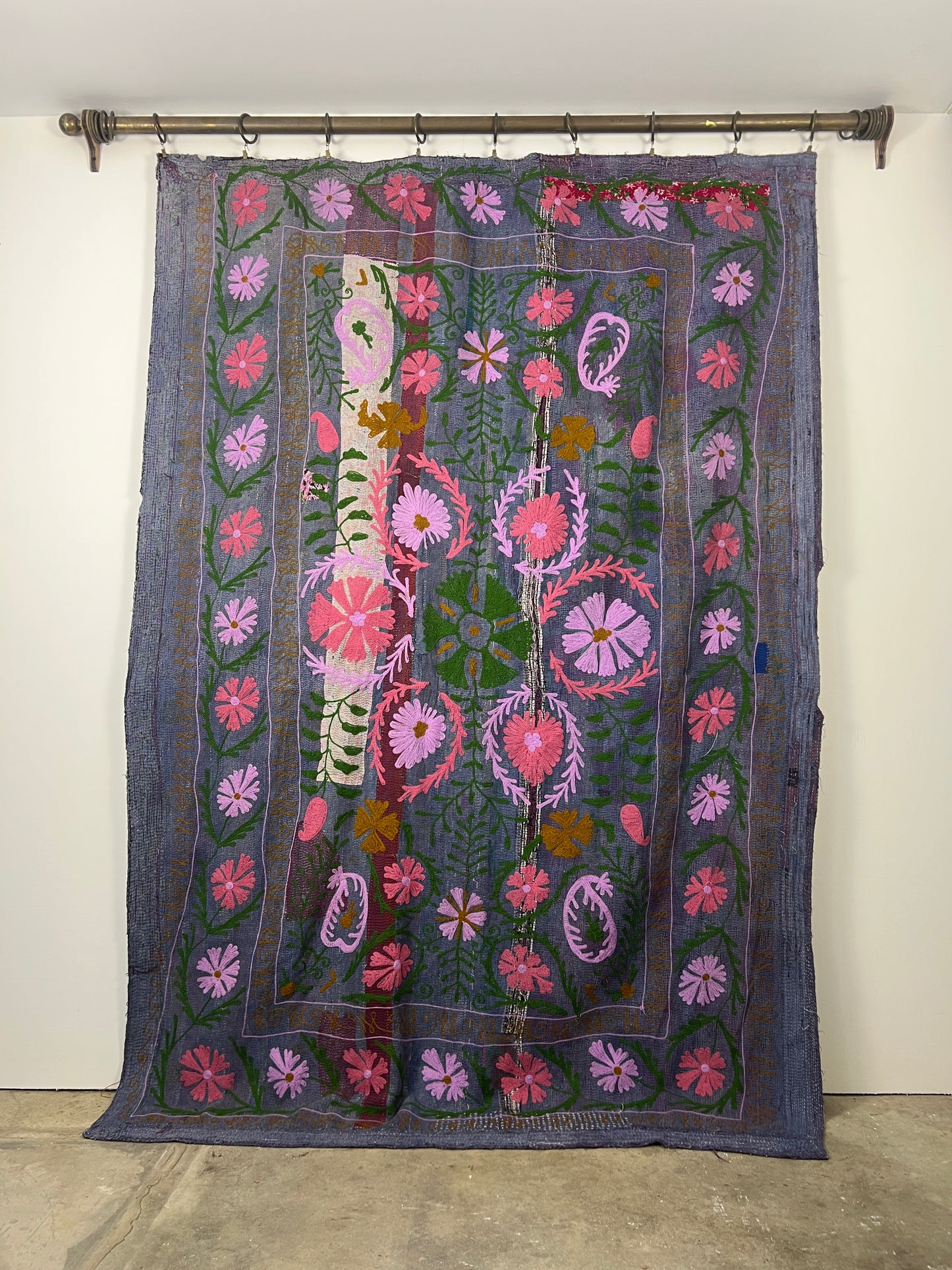 Vintage Kantha Suzani Quilt