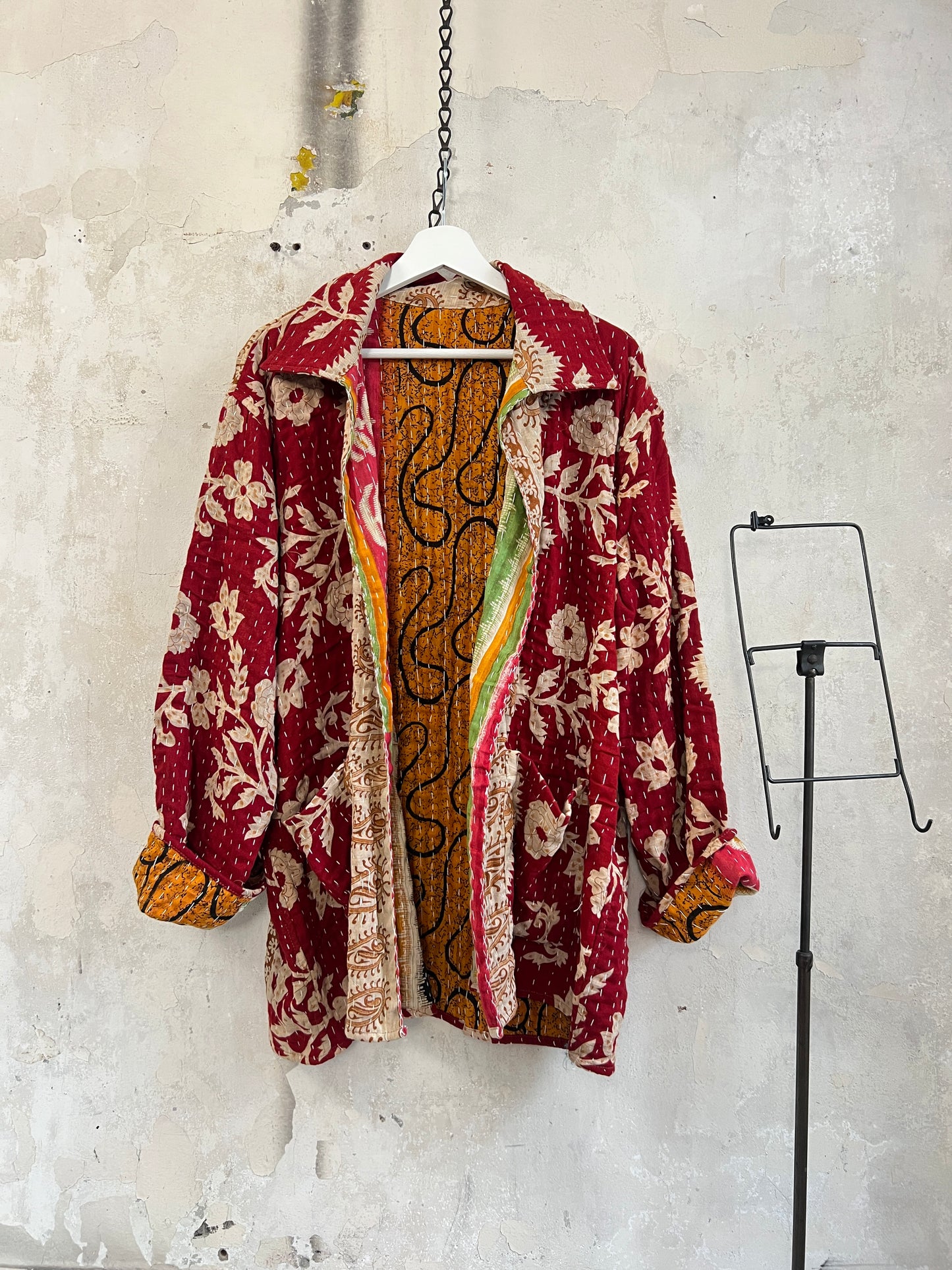 Vintage Cotton Kantha Reversible Jacket ~ No 16