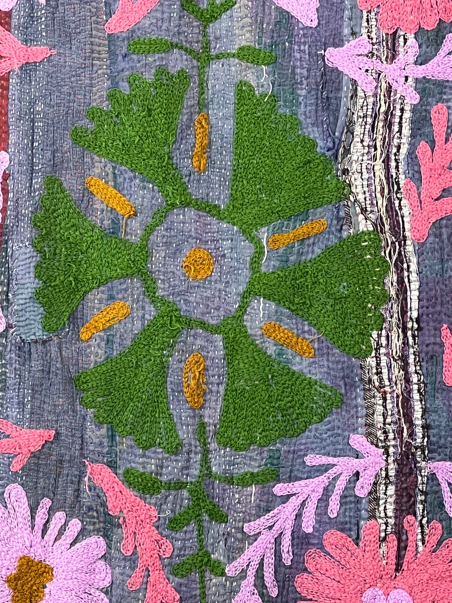 Vintage Kantha Suzani Quilt