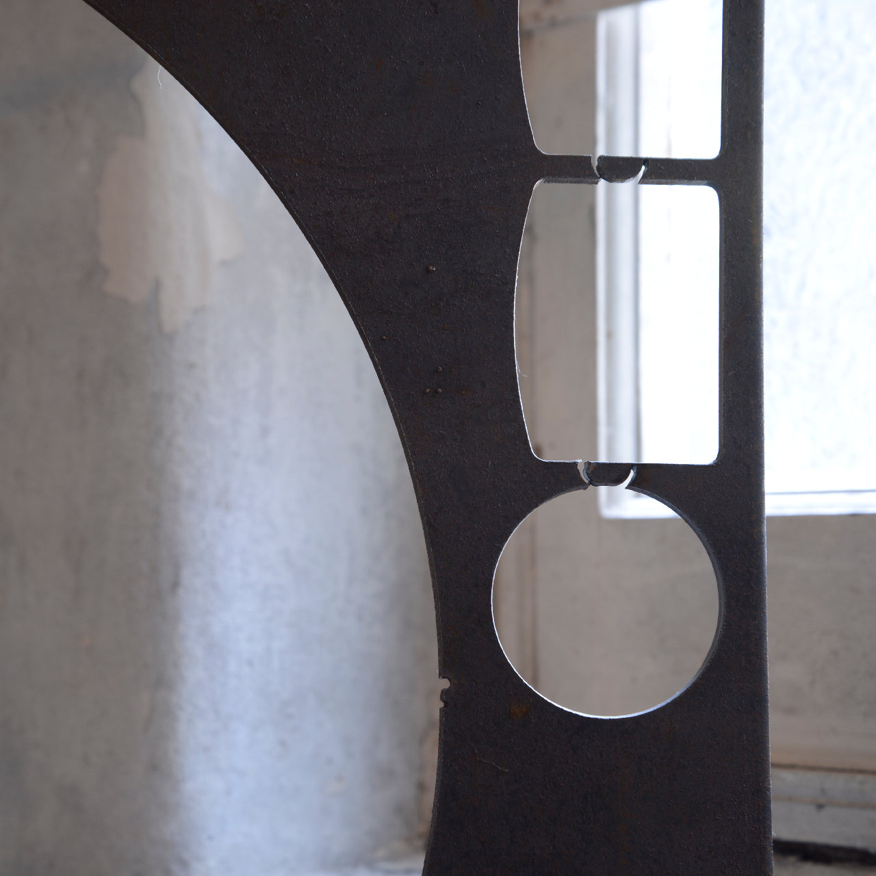 Steel Art Piece - Square & Circle