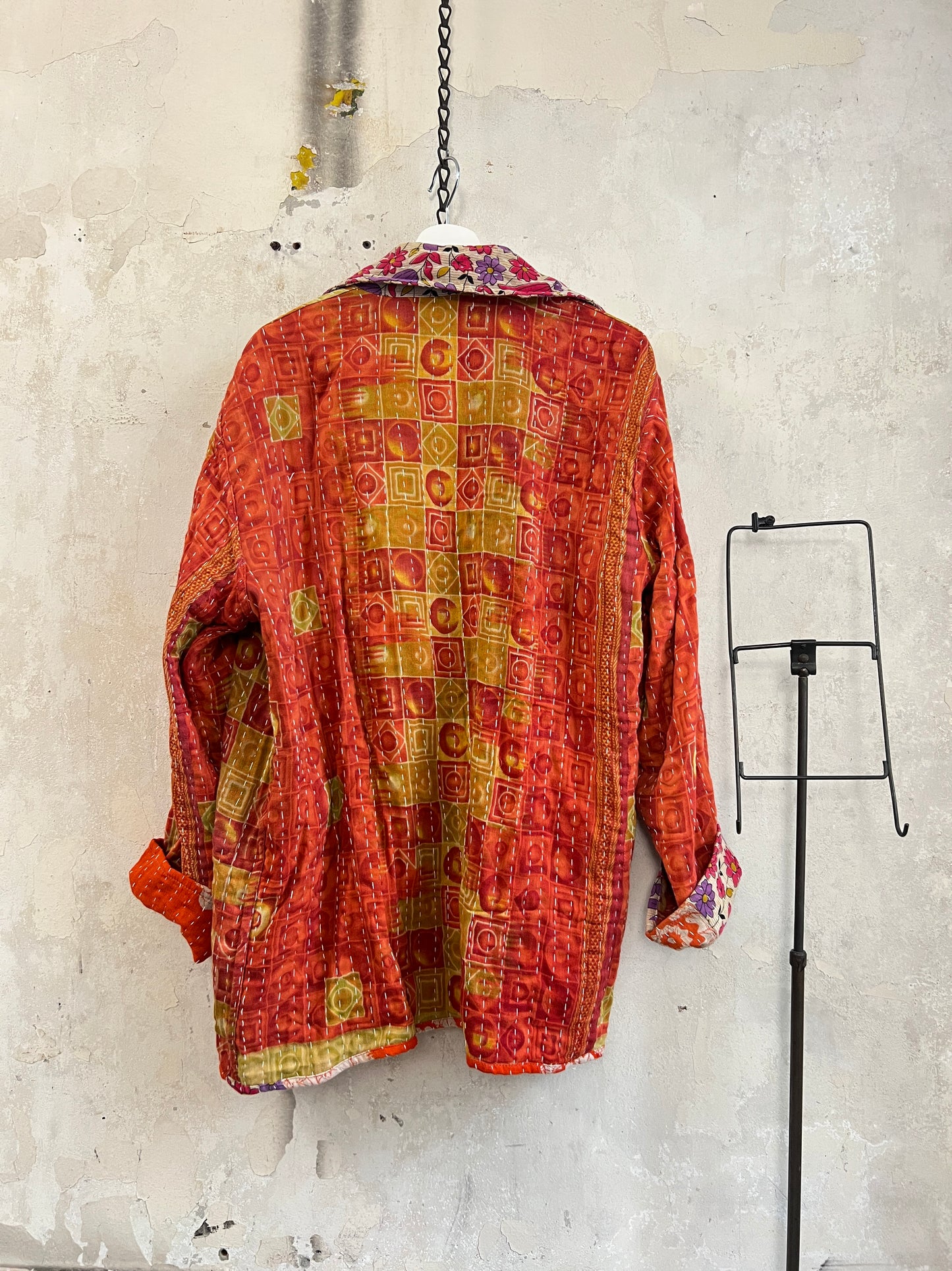 Vintage Cotton Kantha Reversible Jacket ~ No 21