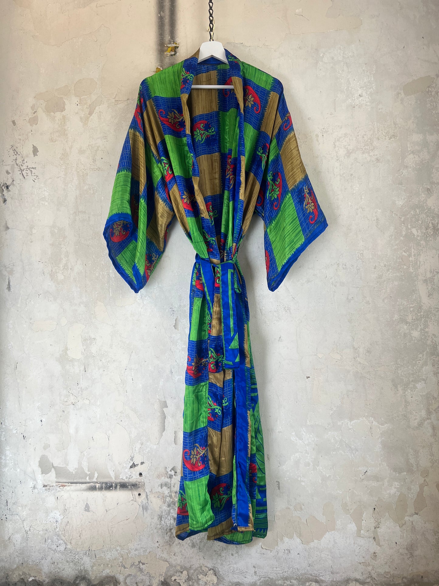 Long Vintage Silk Kimono