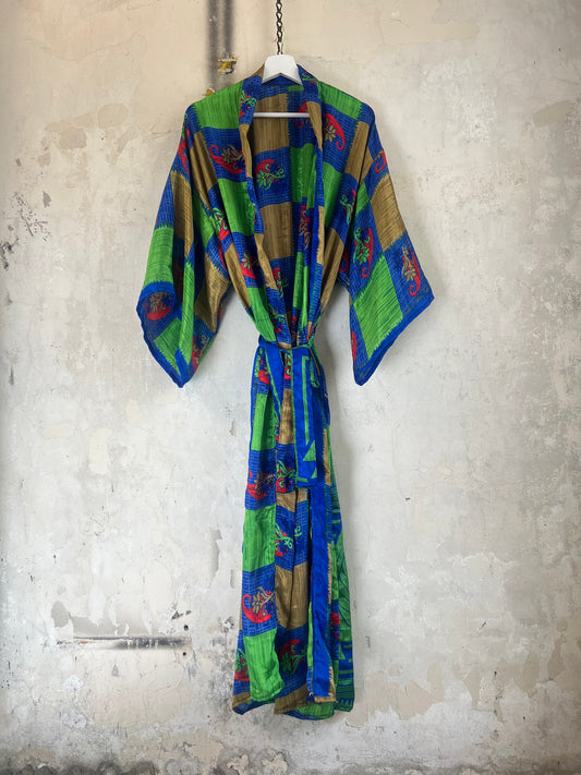 Long Vintage Silk Kimono