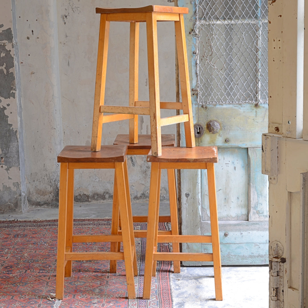 Set of 4 Laboratory Stools