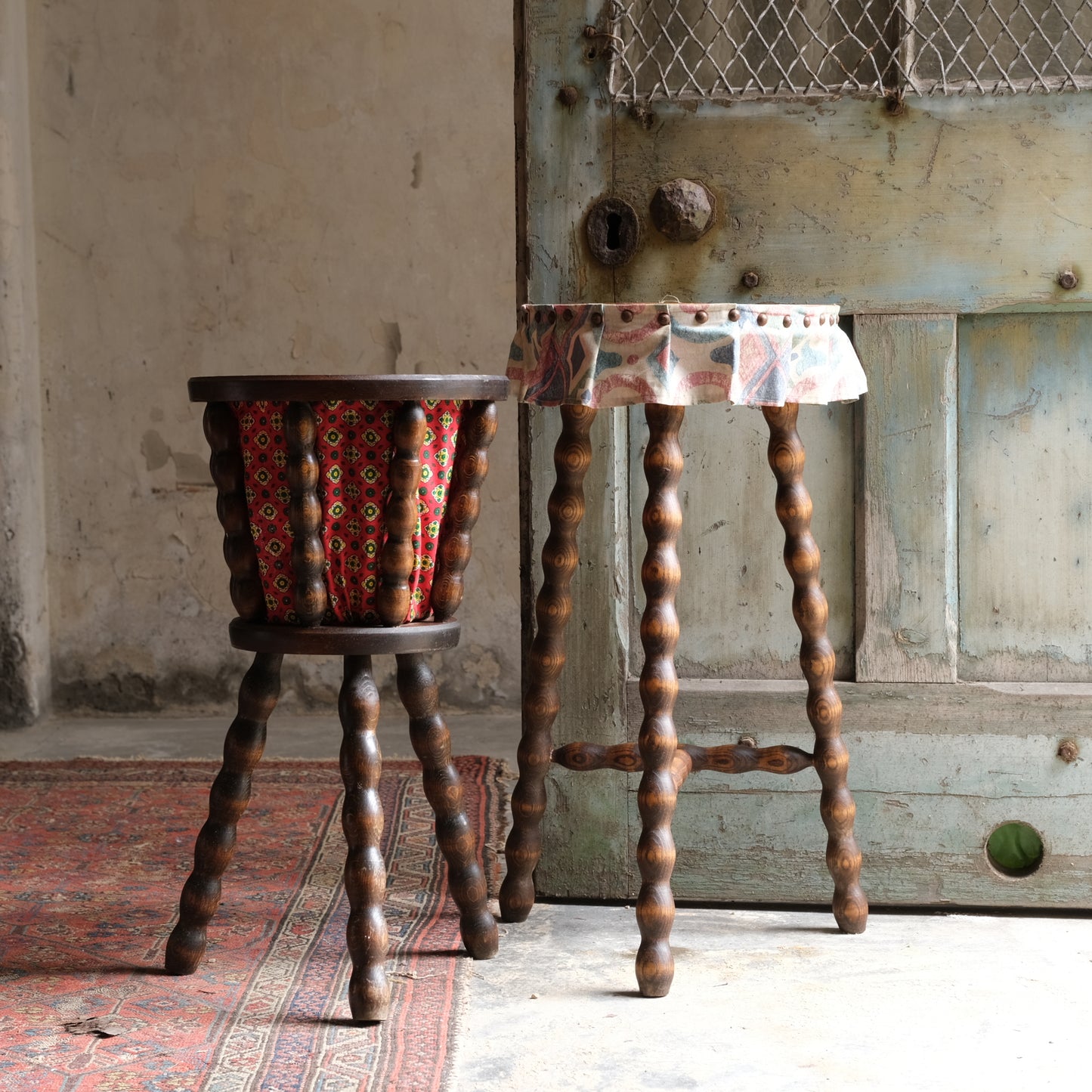 French Side Table with Bobbin Turned Legs