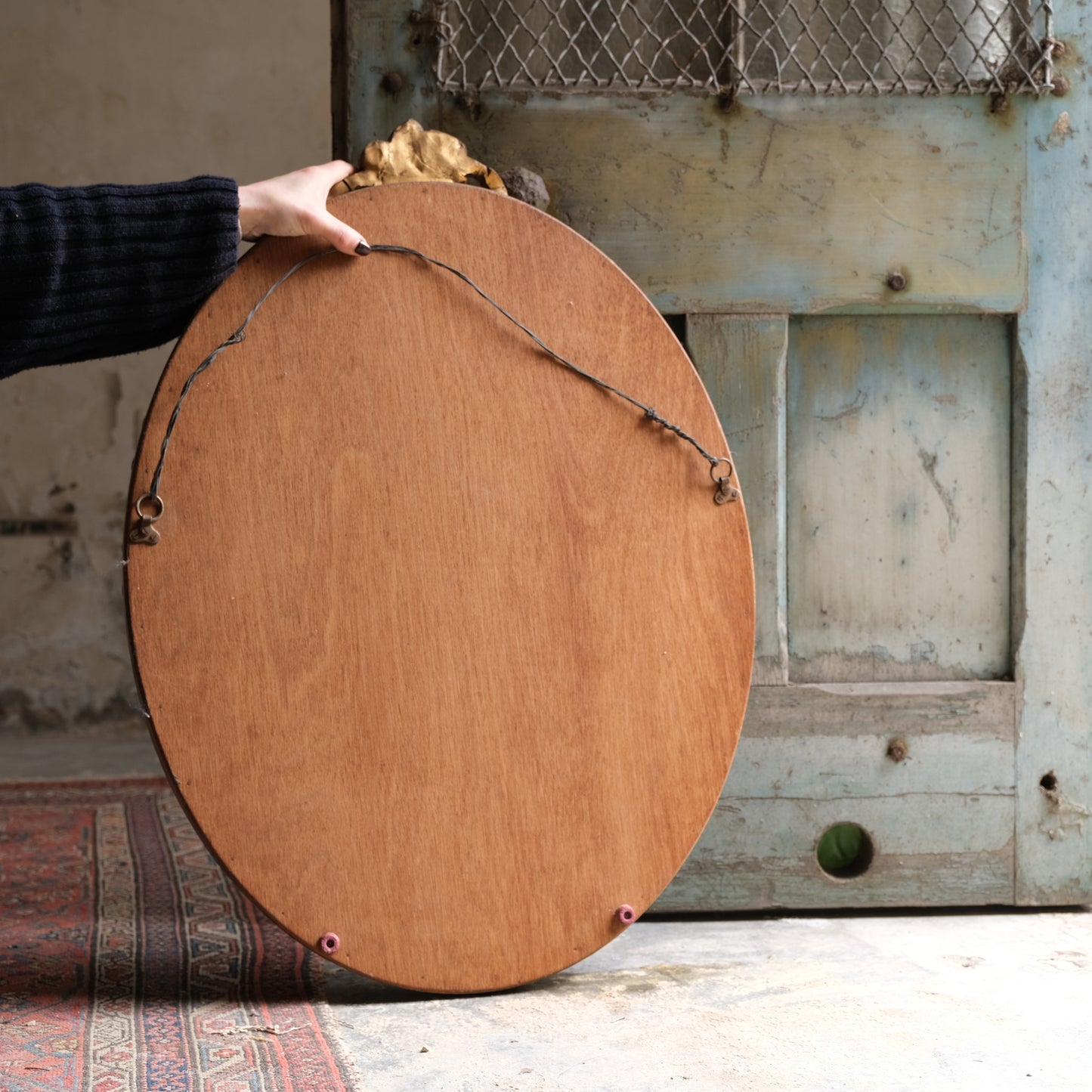 Gilt Oval Mirror