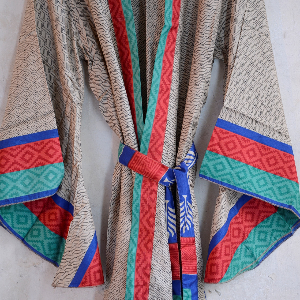 Vintage Silk Batwing Kimono - F