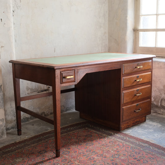 Unusual Hobbs & Co London single pedestal desk