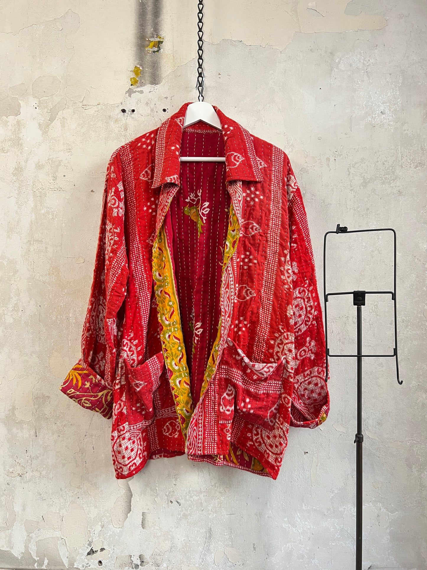Vintage Cotton Kantha Reversible Jacket ~ No 5