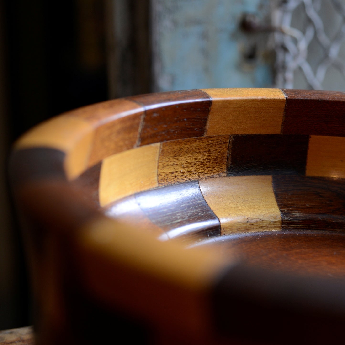 Patchwork Wooden Specimen Bowl