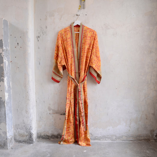 Long Vintage Silk Kimono