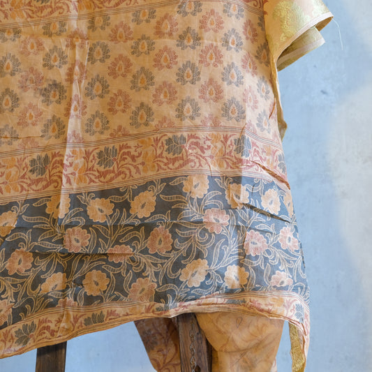 Vintage Cotton Saree Fabric - No 8