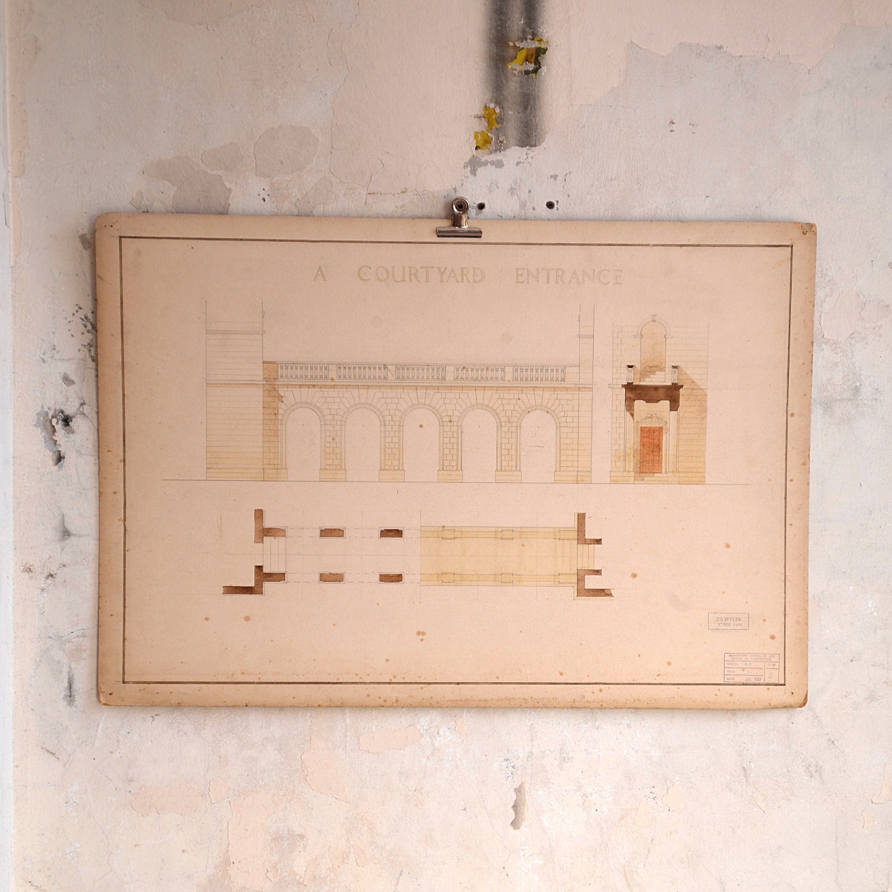 Manchester School of Art and Architecture - 1930’s Original Drawings with Watercolour wash.