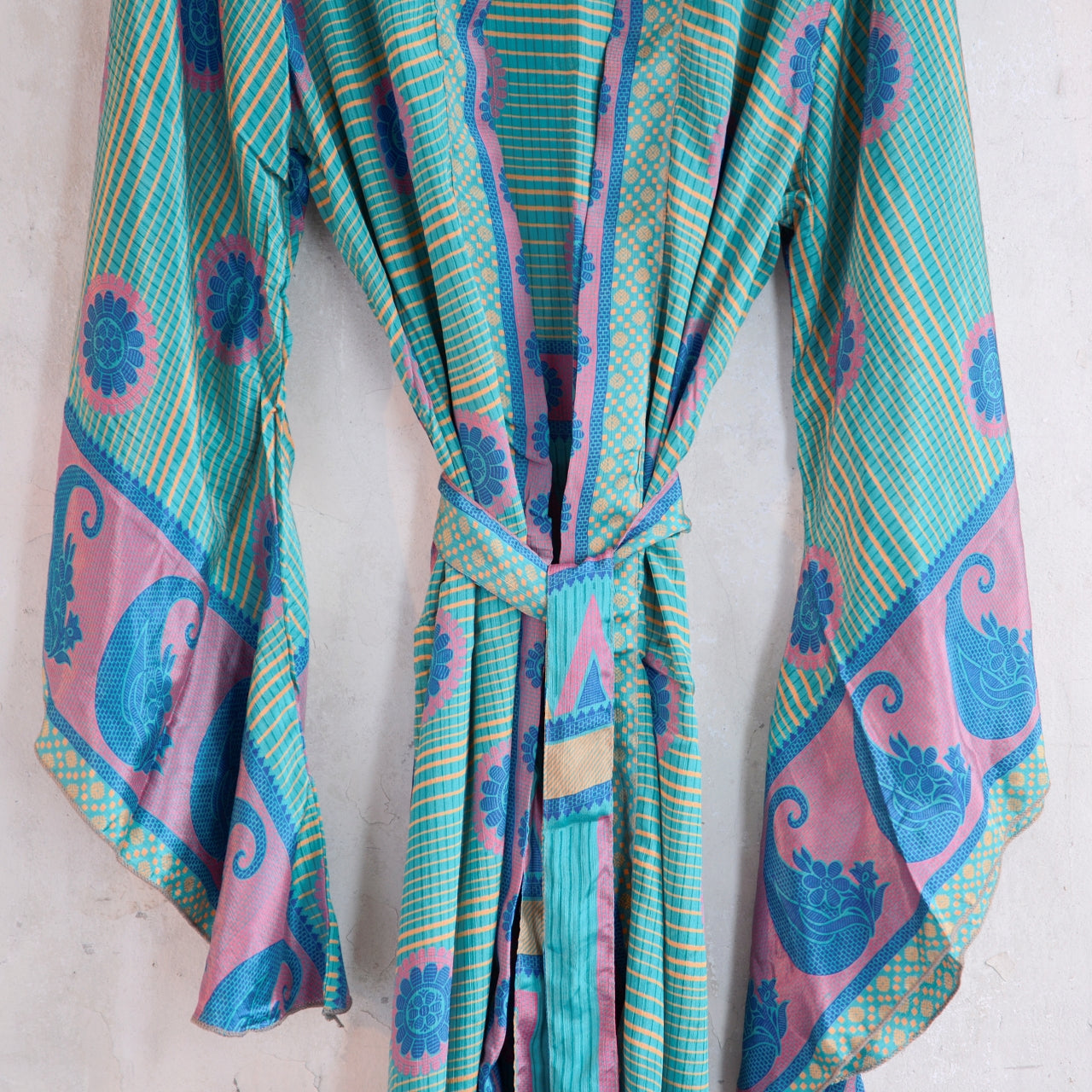 Vintage Silk Batwing Kimono - I