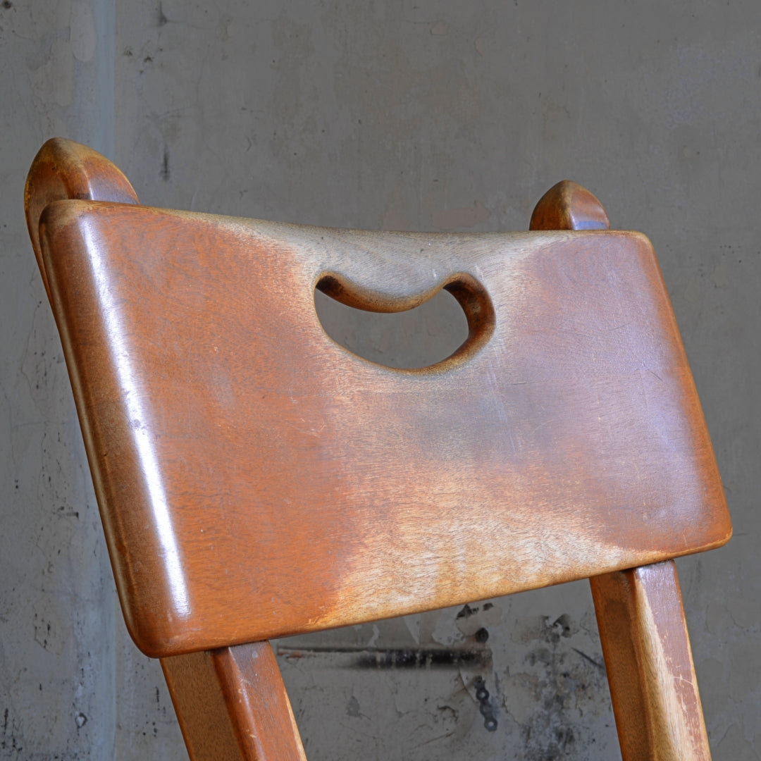 Pair early 20thC Brutalist Side Chairs - Imperial Rattan Co, Canada