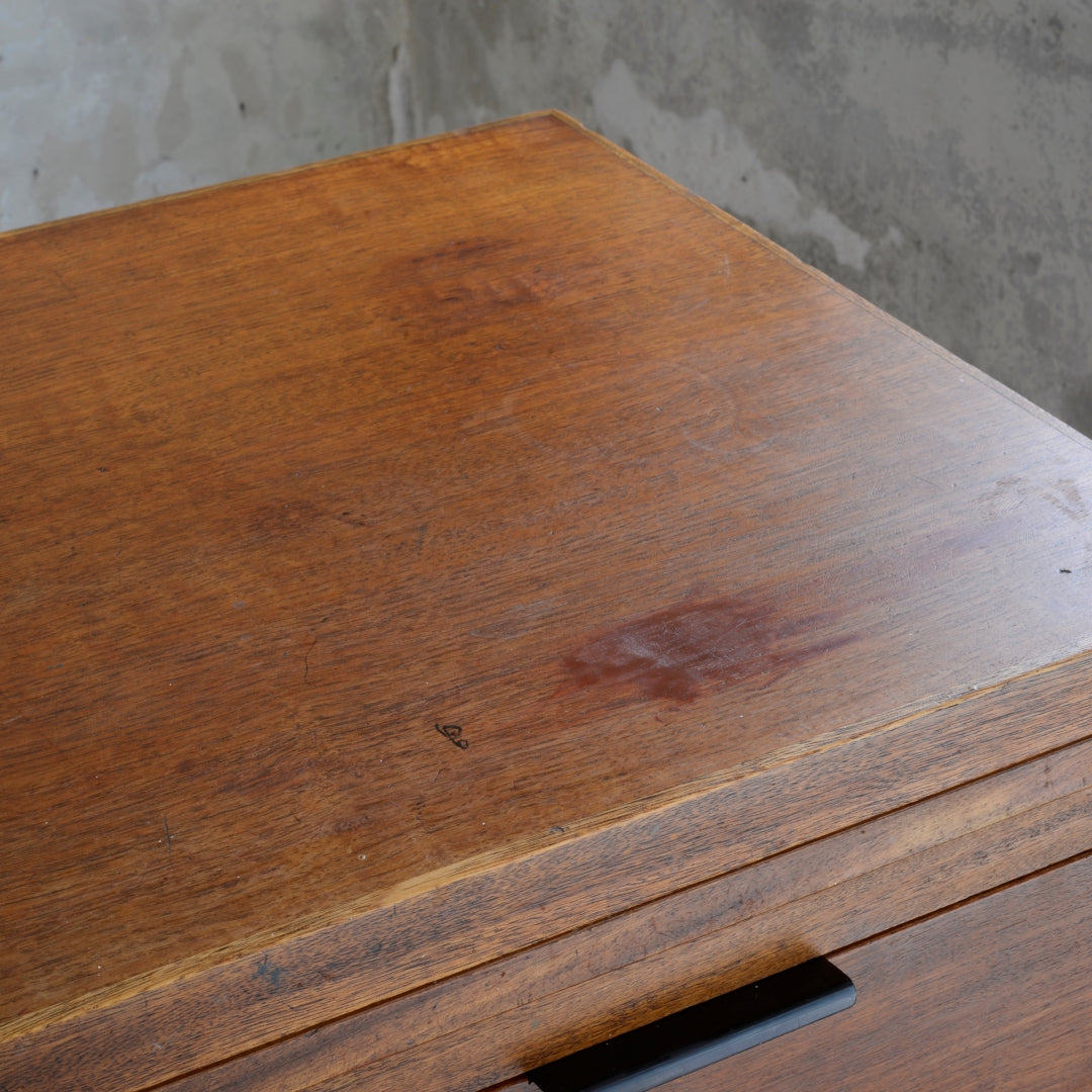 Mid-Century Wood & Steel Floating Desk