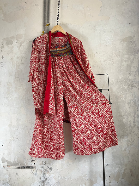 Vintage Silk Trousers & Shirt Co-ordinated Set