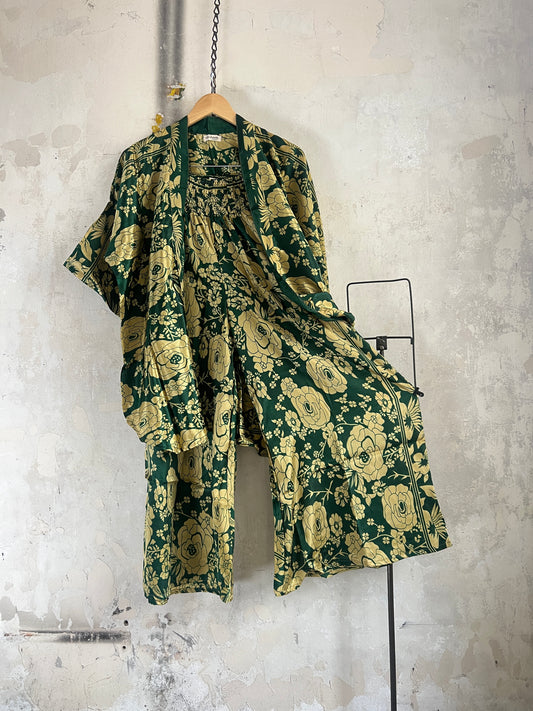 Vintage Silk Trousers & Shirt Co-ordinated Set