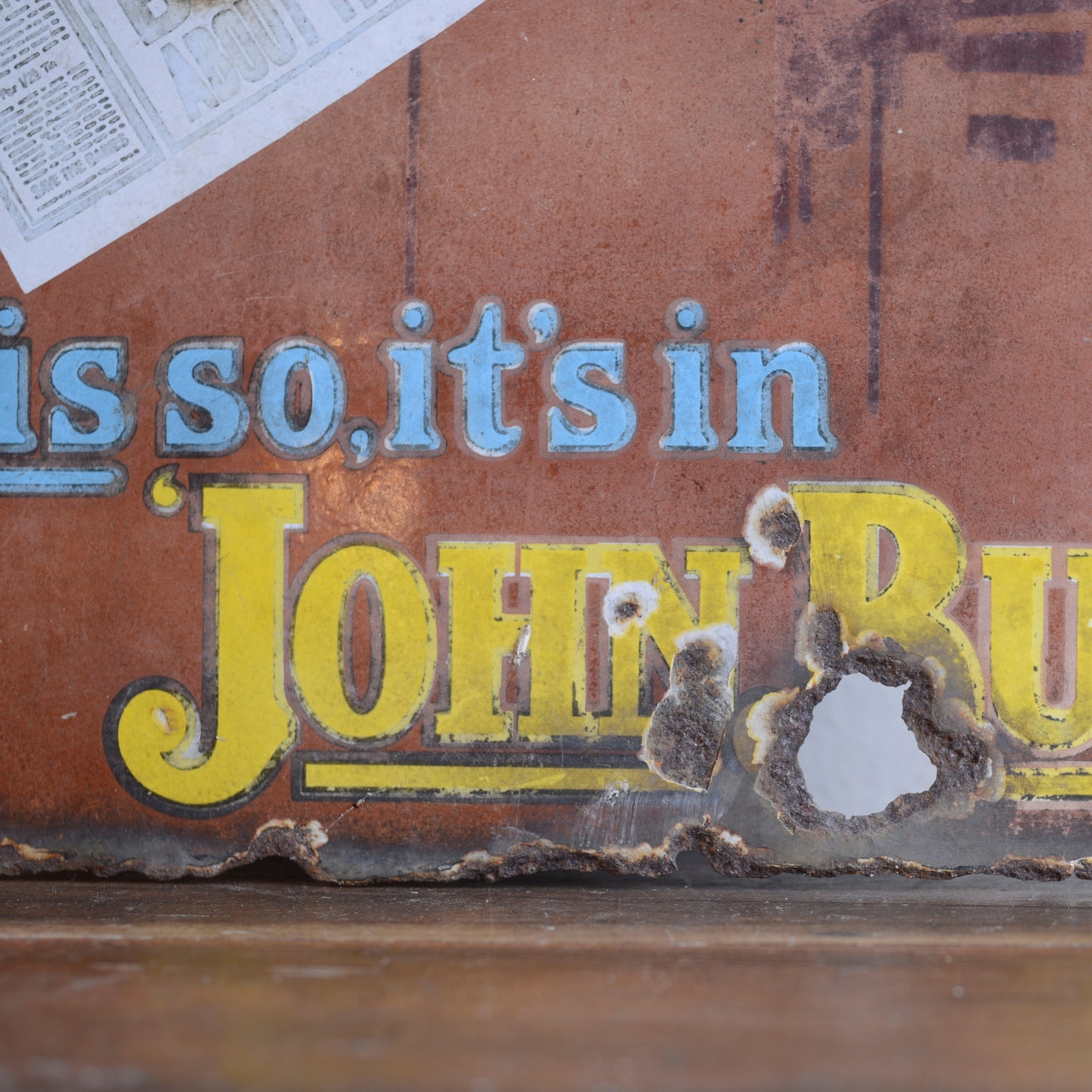 Original John Bull Pictorial Enamel Advertising Sign