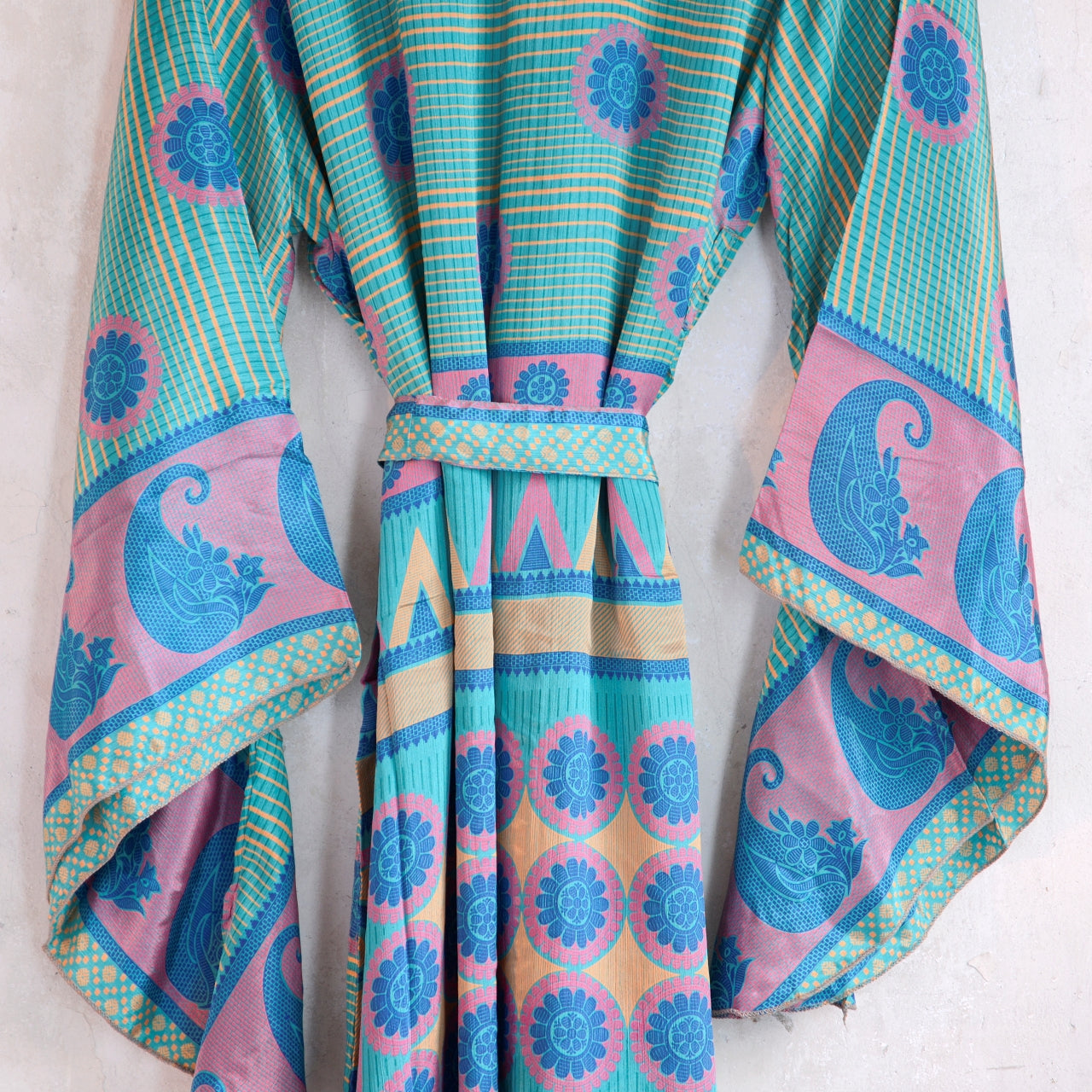 Vintage Silk Batwing Kimono - I