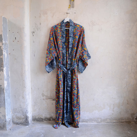 Long Vintage Silk Kimono