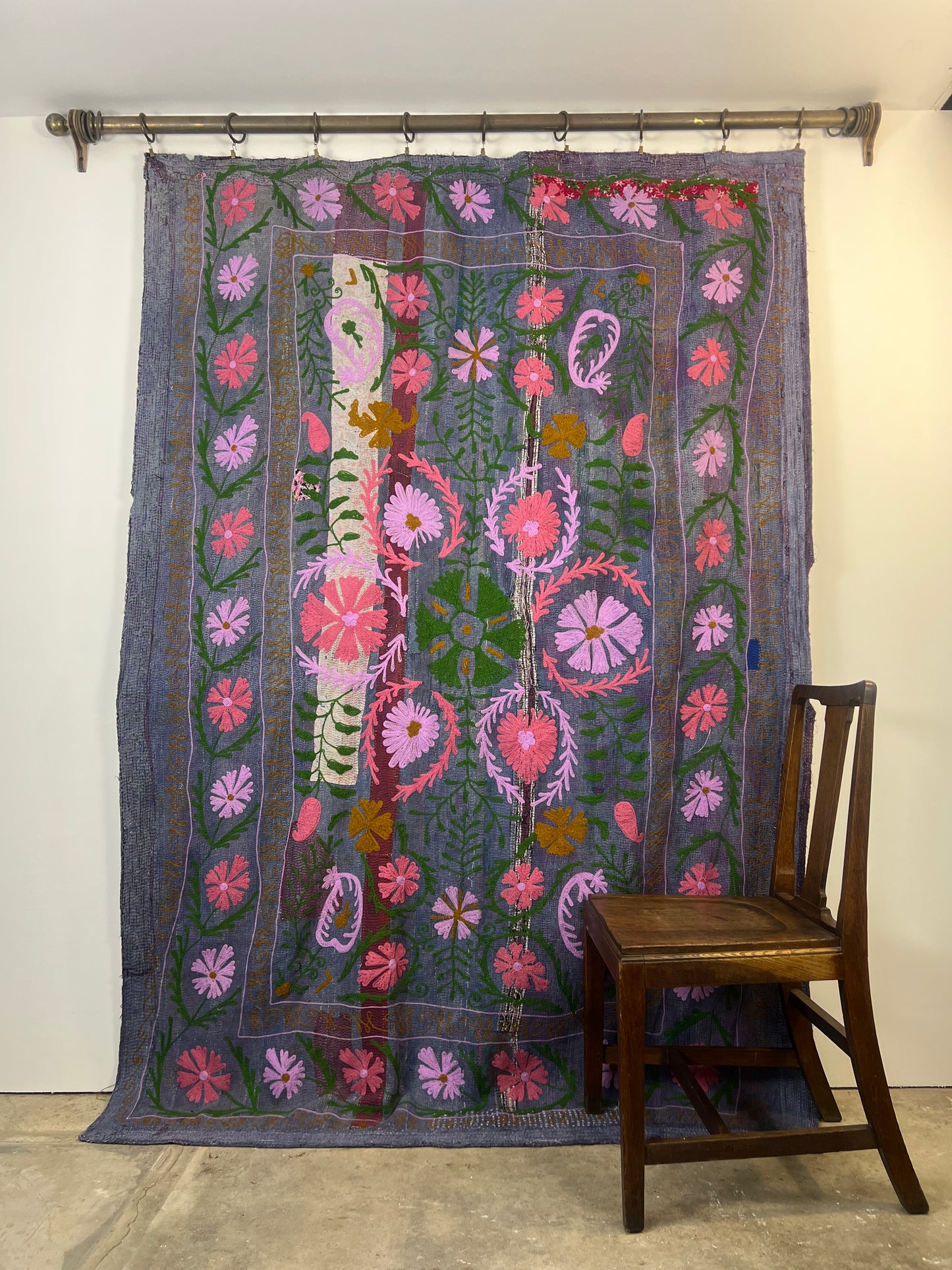 Vintage Kantha Suzani Quilt