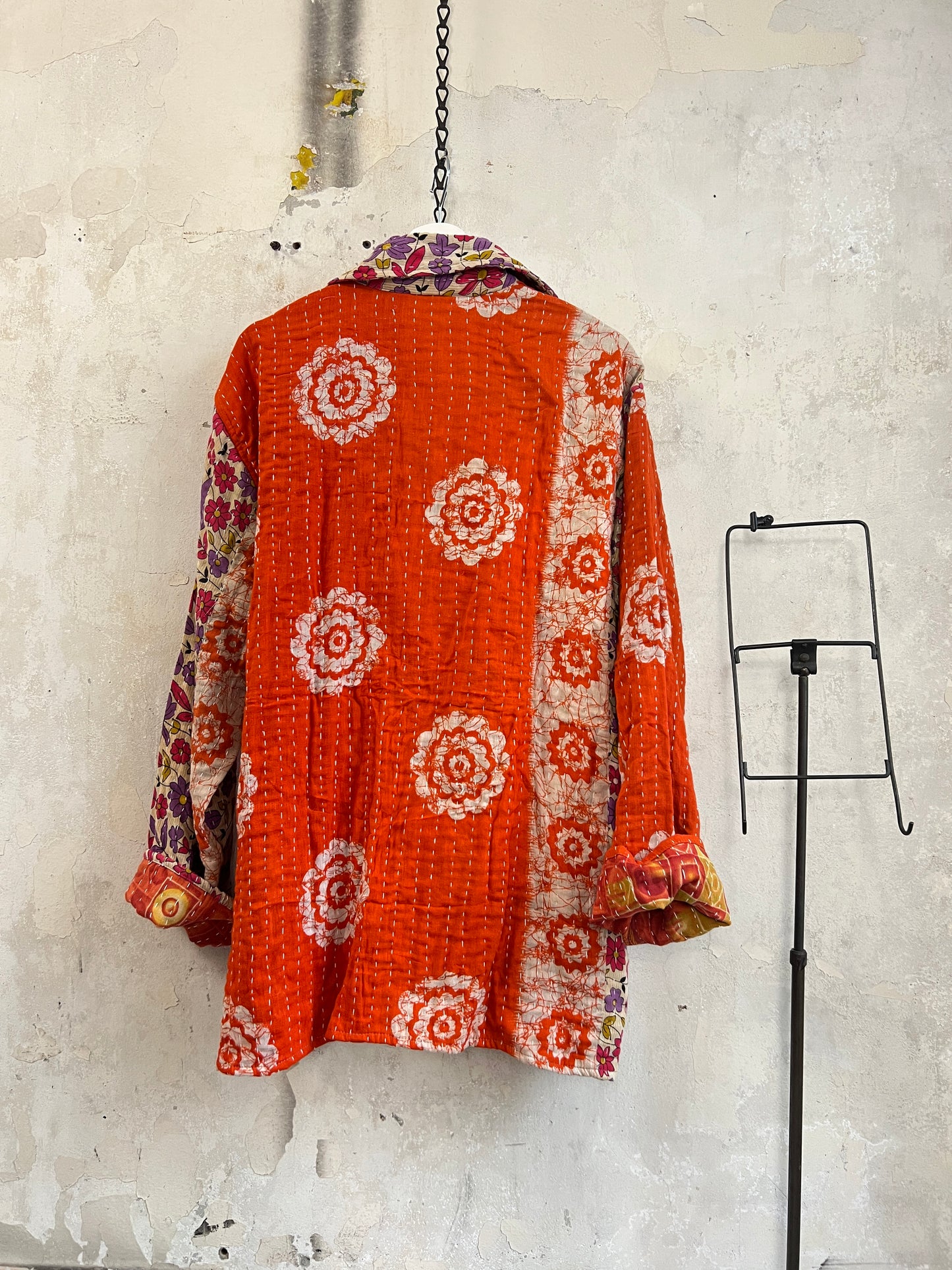 Vintage Cotton Kantha Reversible Jacket ~ No 21