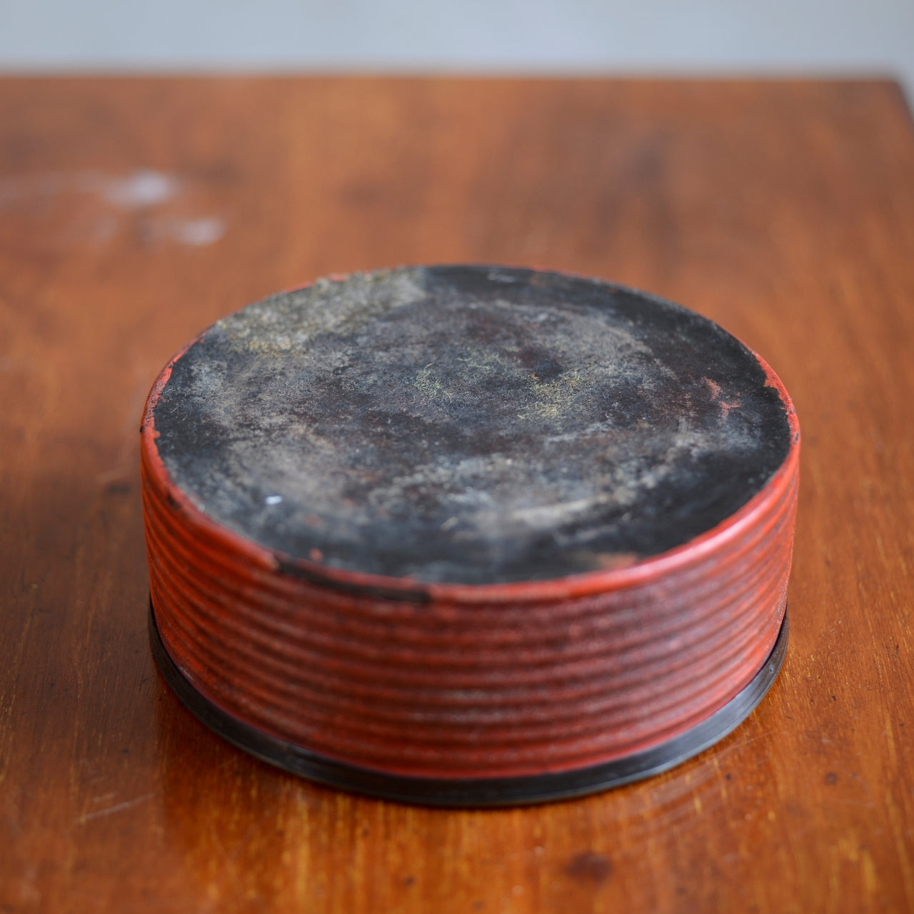 English Regency Red Lacquer Wine Coasters