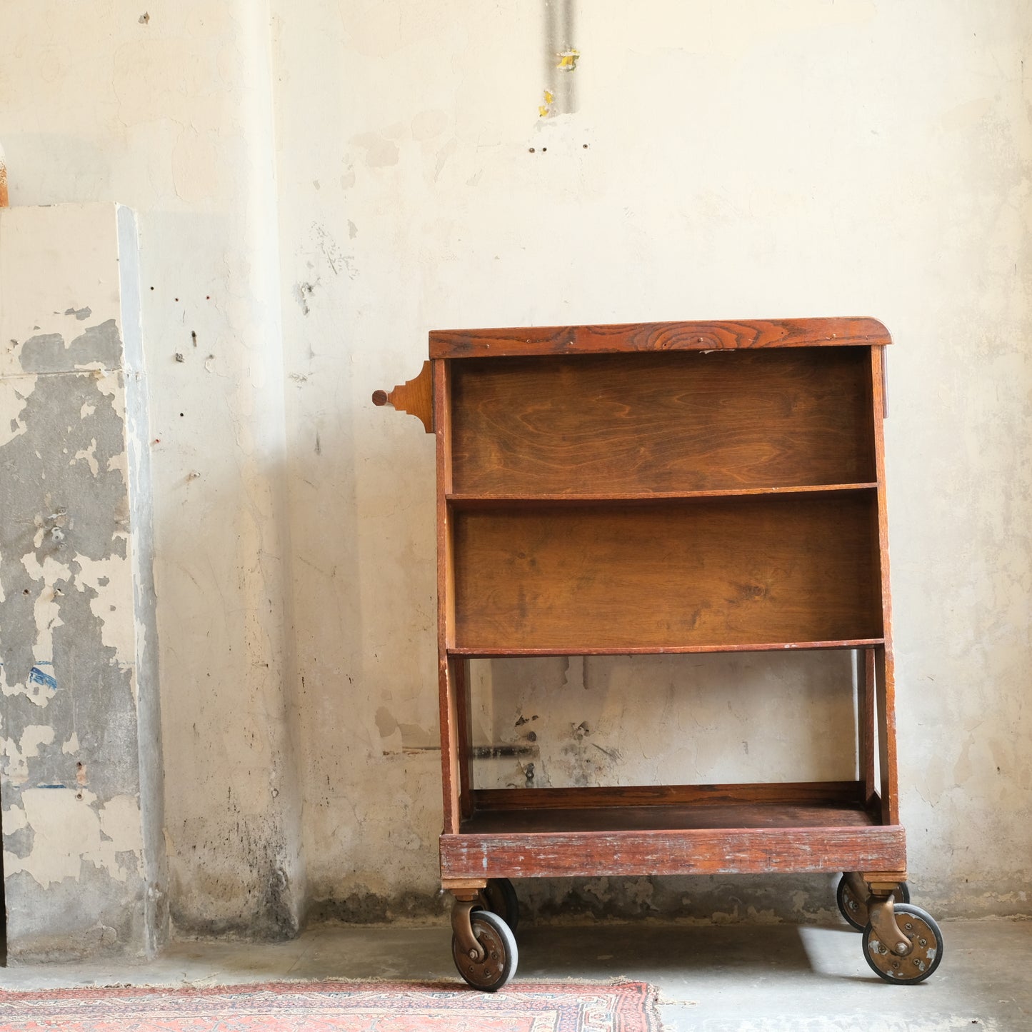 Oak Library Book Cart