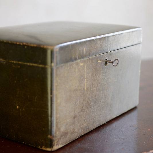 Papeterie Anglaise Leather Covered Stationary Box - 1920’s