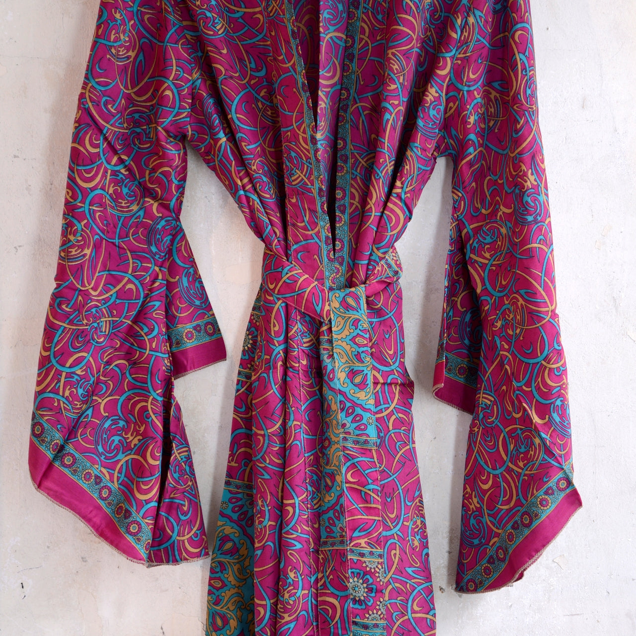 Vintage Silk Batwing Kimono - SS