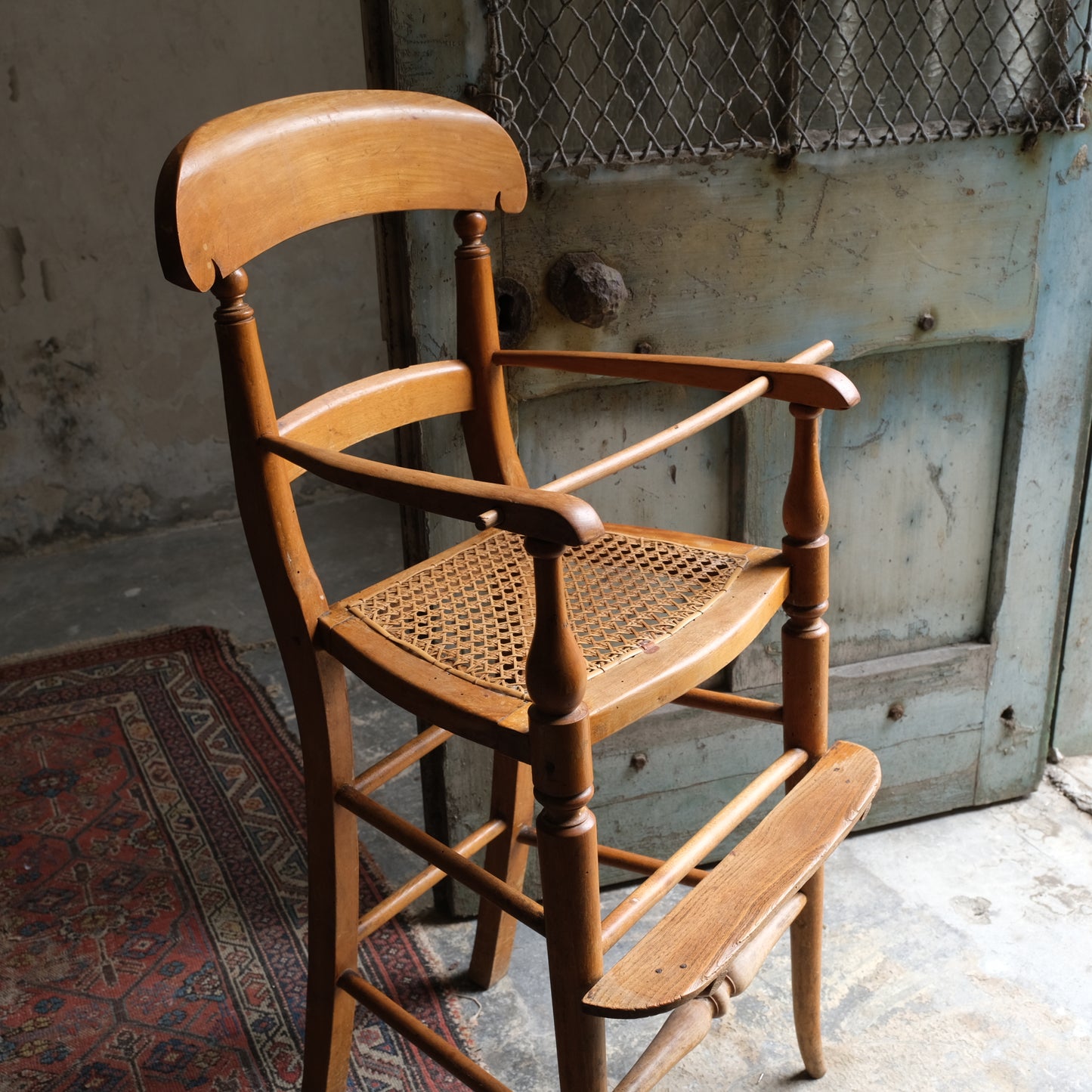 Scottish Child’s High Chair with Bergere Seat