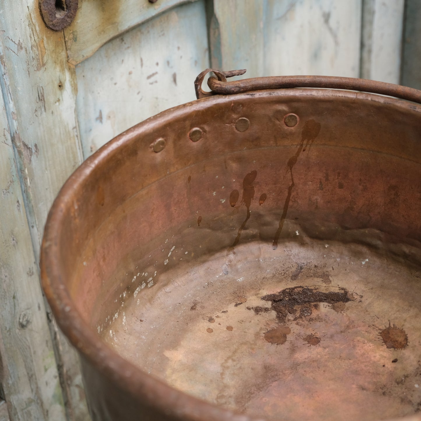 French Copper Pot / Planter with handle