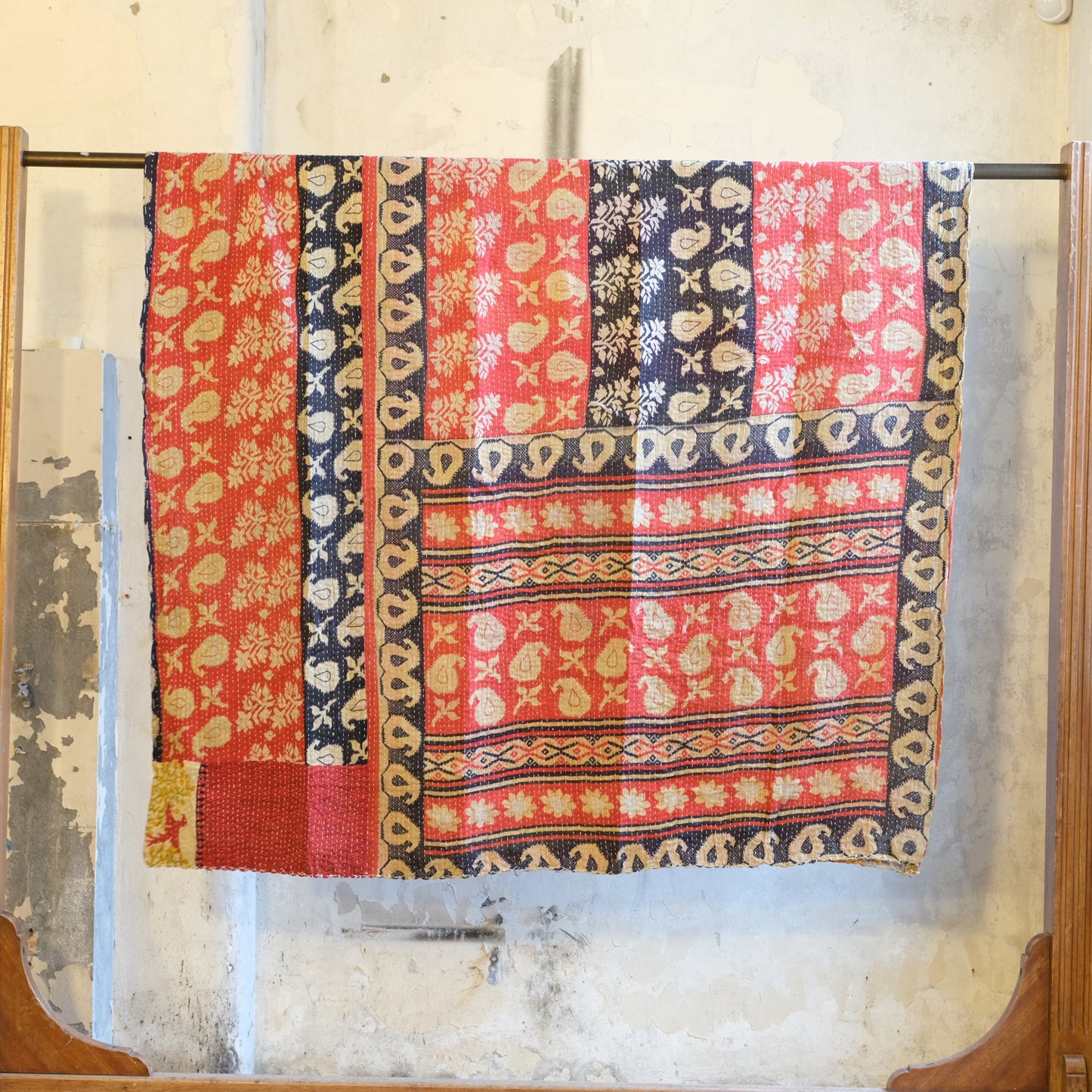 Vintage lightweight Cotton Kantha Quilt - No 5