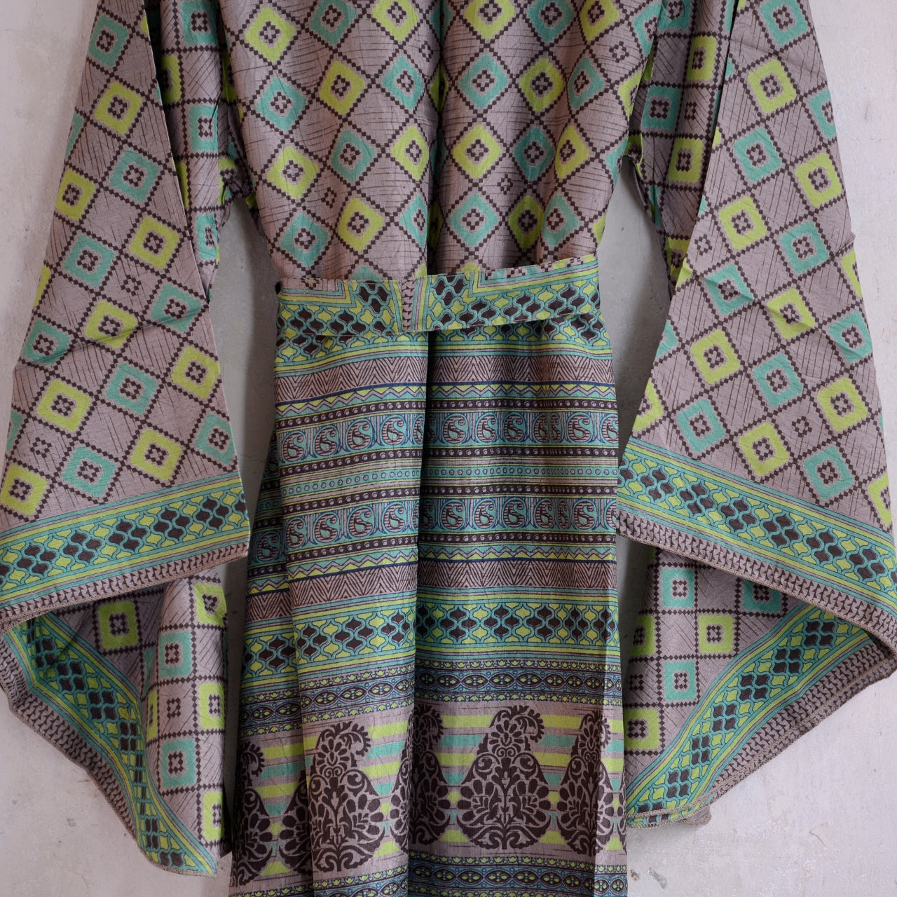 Vintage Silk Batwing Kimono - DD