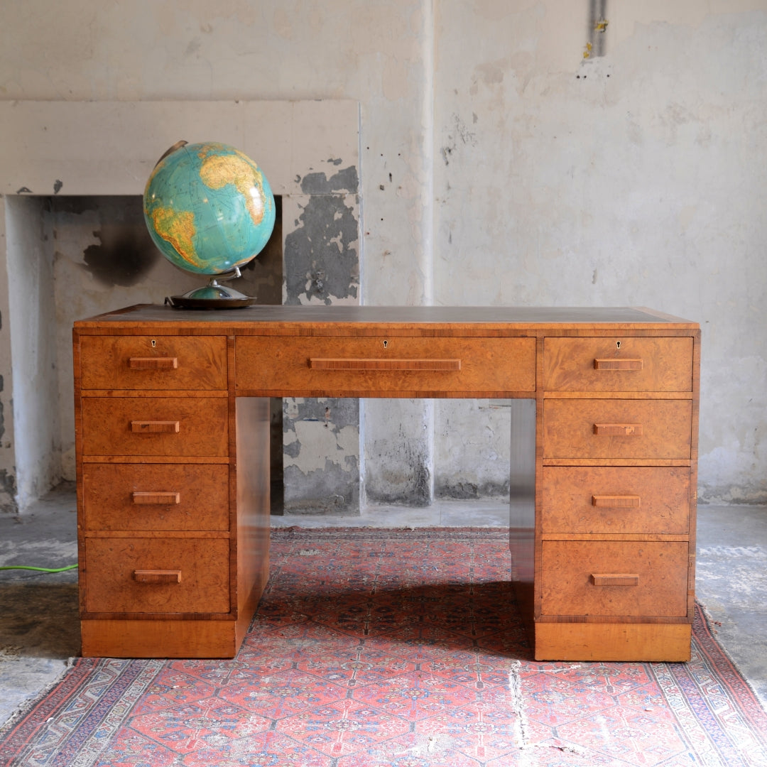 Art Deco Pedestal Desk