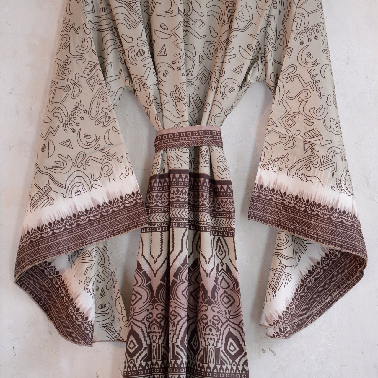 Vintage Silk Batwing Kimono - QQ