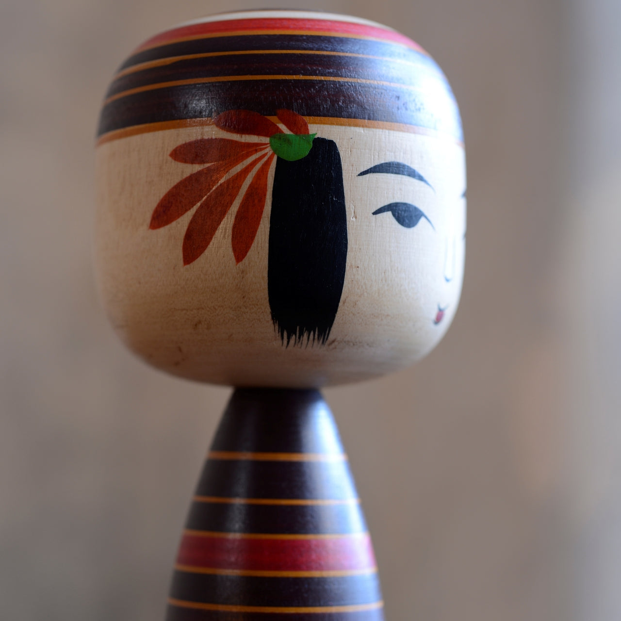 Traditional Japanese Folk Art Kokeshi Doll - 4