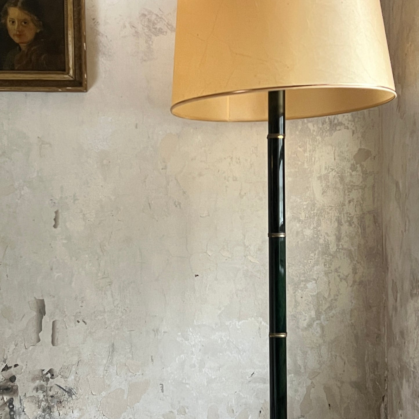 1950’s Italian Malachite & Brass Standard Lamp