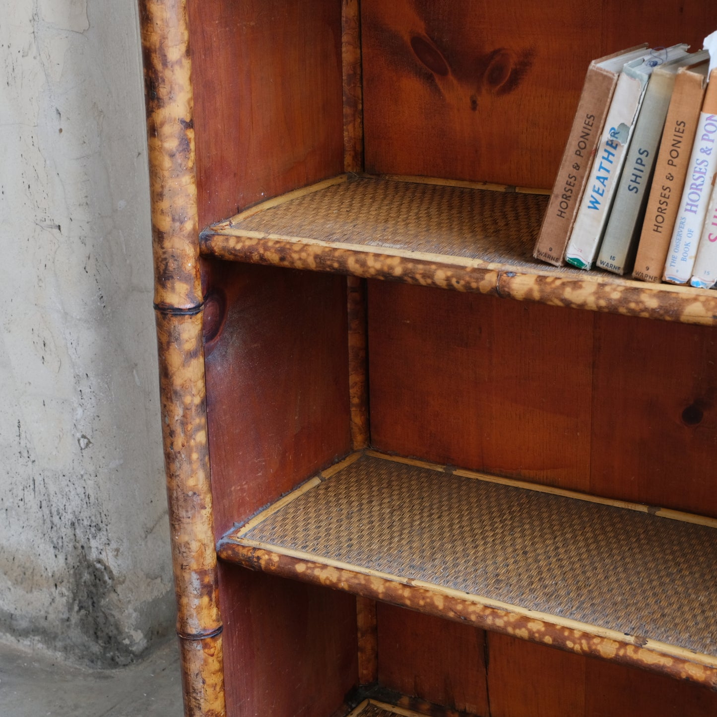 19thC Tortoiseshell Bamboo & Seagrass Bookshelves